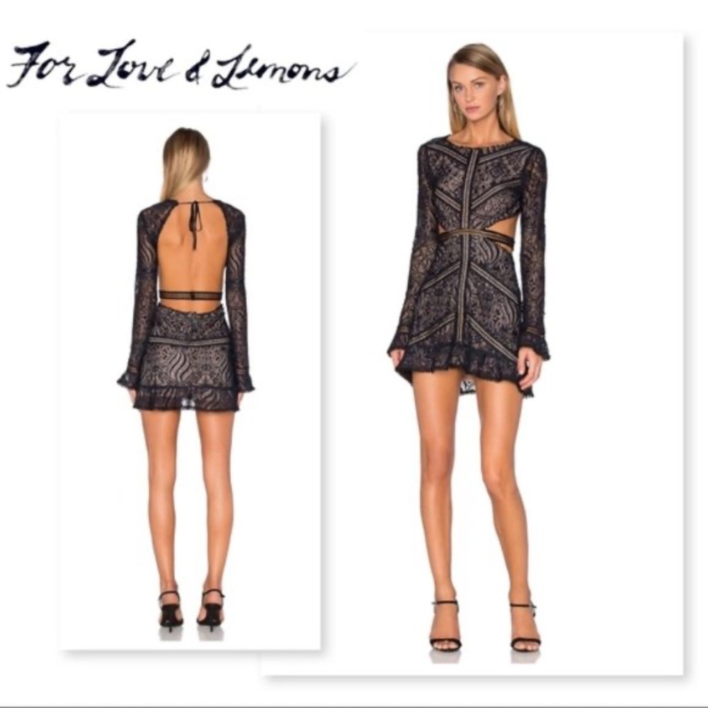 For Love & Lemons Emerie Cutout Dress